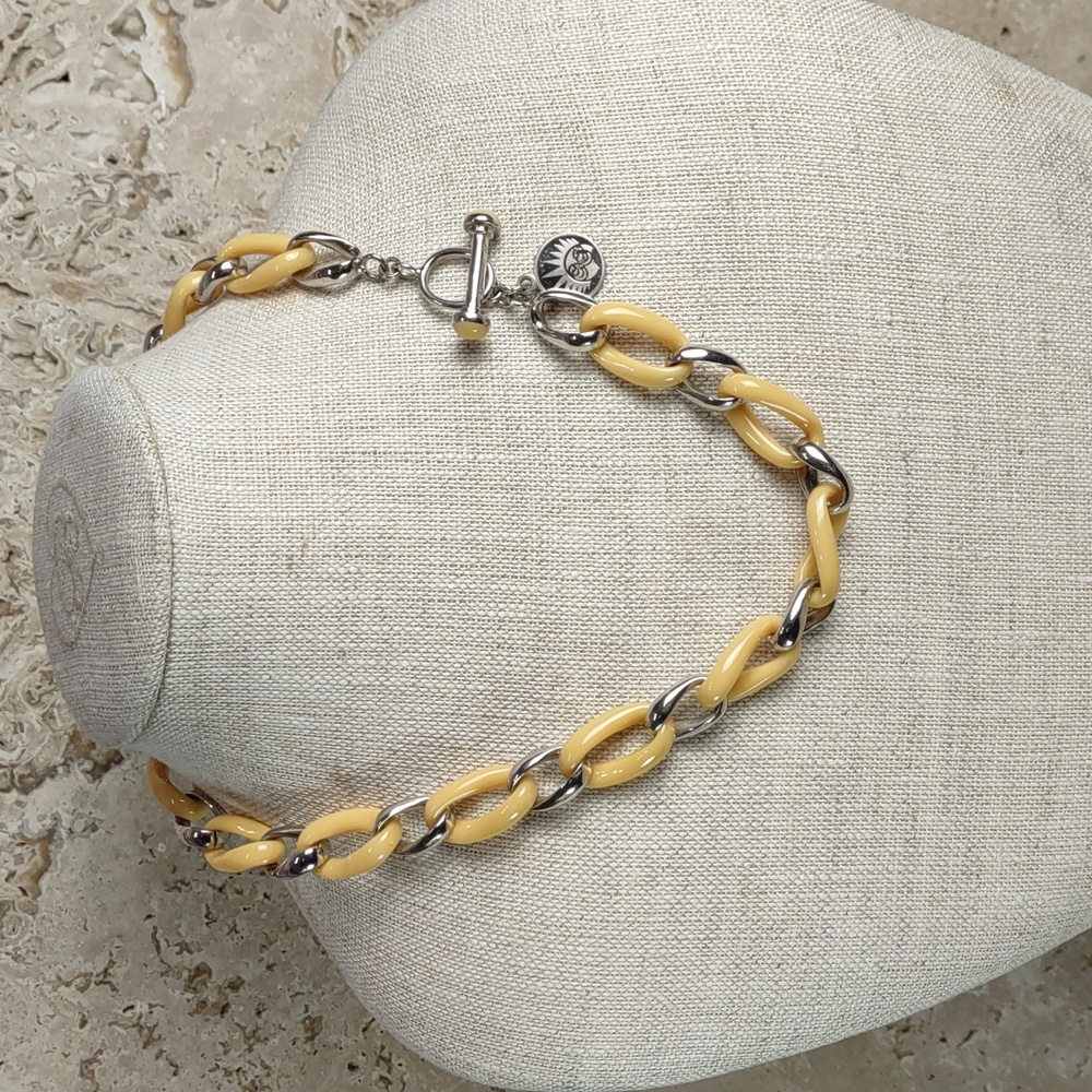 Angelique de Paris Sterling Silver/Resin Link Necklace